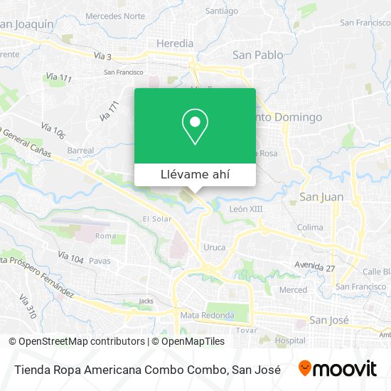 Mapa de Tienda Ropa Americana Combo Combo