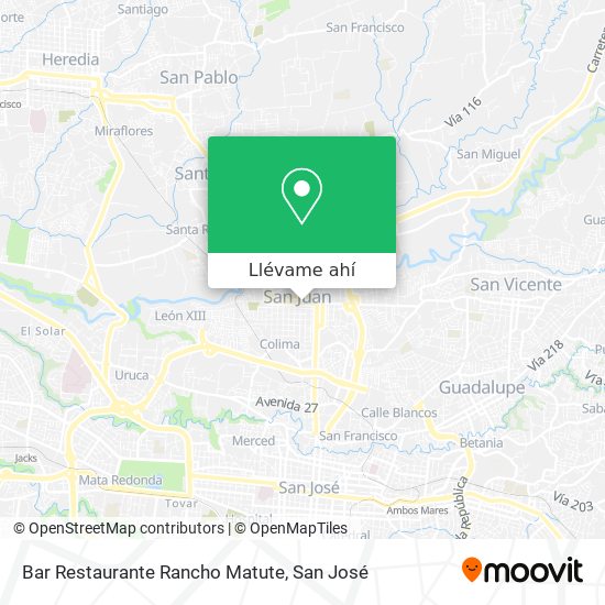 Mapa de Bar Restaurante Rancho Matute