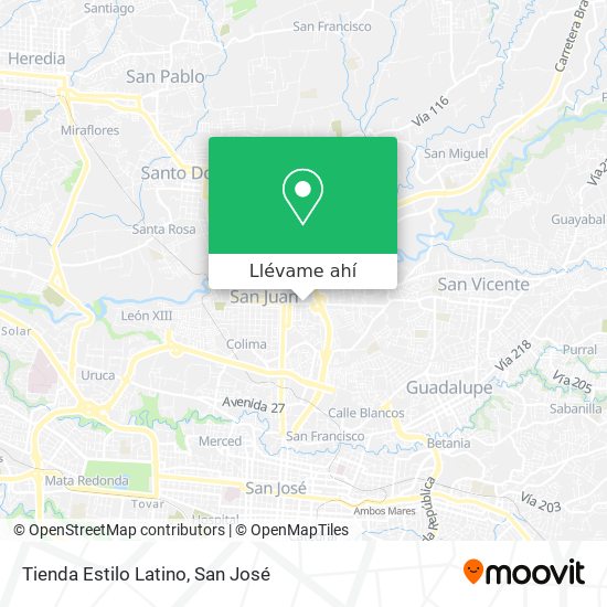 Mapa de Tienda Estilo Latino