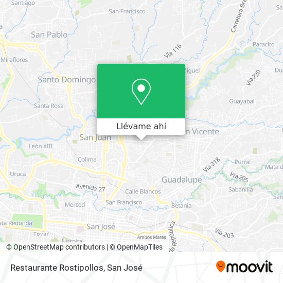 Mapa de Restaurante Rostipollos