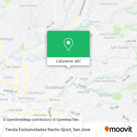 Mapa de Tienda Exclusividades Nacho Sport