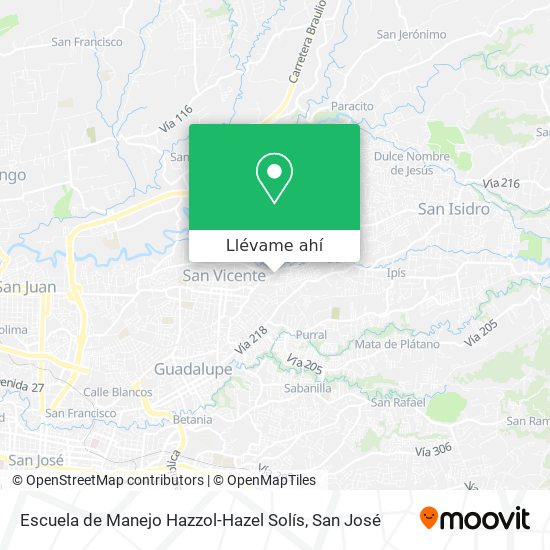 Mapa de Escuela de Manejo Hazzol-Hazel Solís