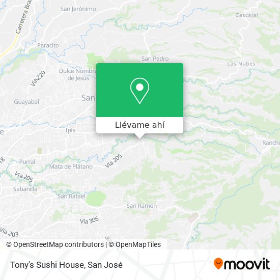 Mapa de Tony's Sushi House