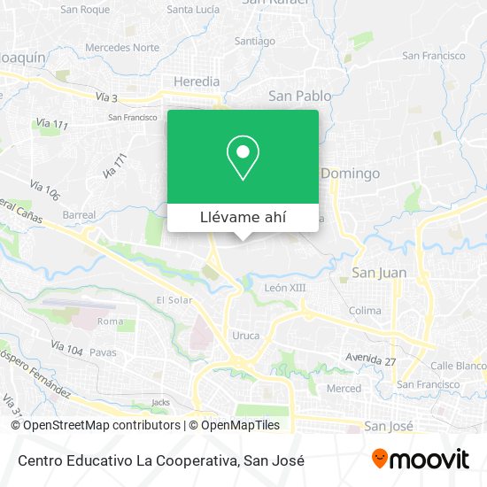 Mapa de Centro Educativo La Cooperativa
