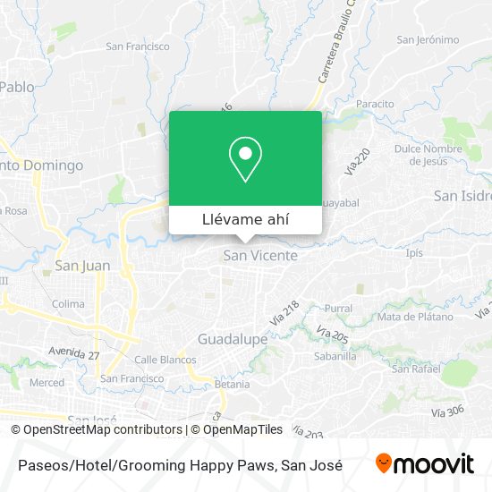 Mapa de Paseos / Hotel / Grooming Happy Paws
