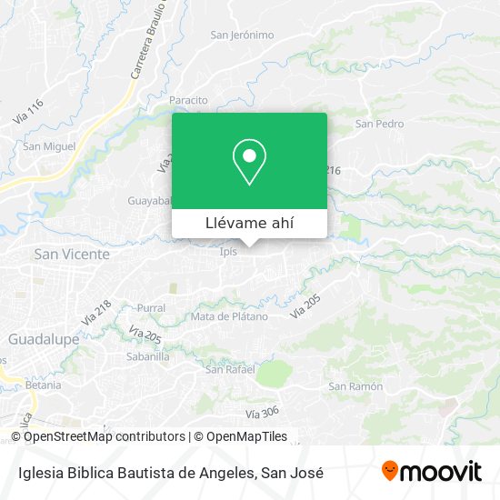 Mapa de Iglesia Biblica Bautista de Angeles
