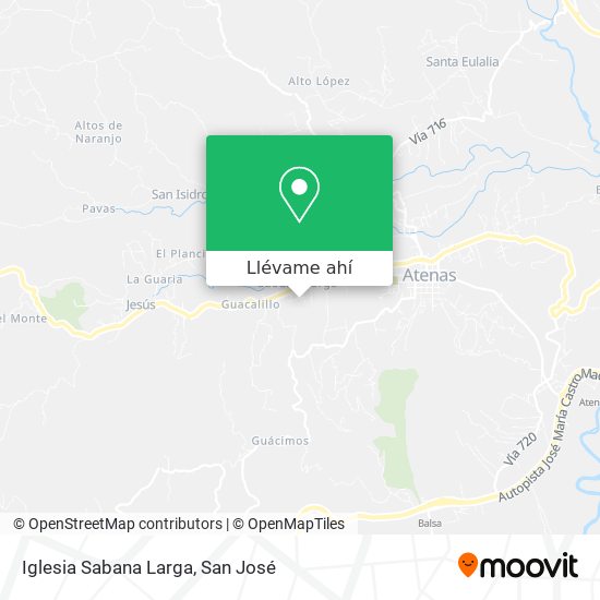 Mapa de Iglesia Sabana Larga