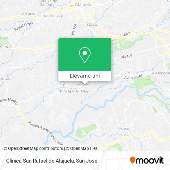 Mapa de Clínica San Rafael de Alajuela