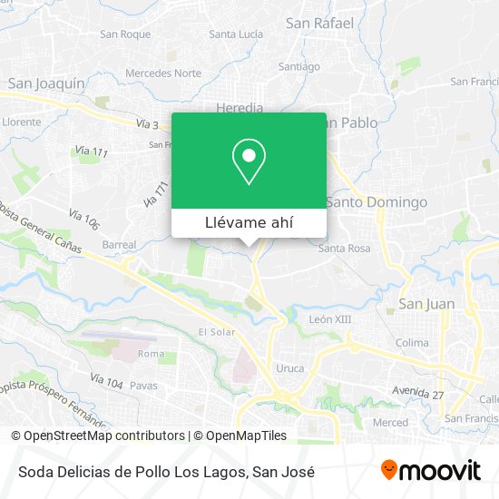 Mapa de Soda Delicias de Pollo Los Lagos