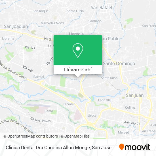 Mapa de Clinica Dental Dra Carolina Allon Monge
