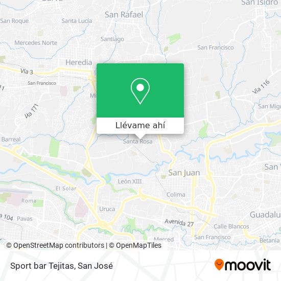 Mapa de Sport bar Tejitas