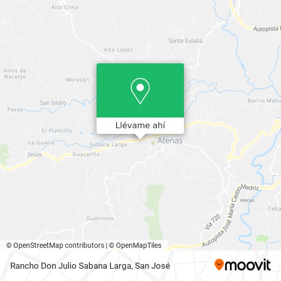 Mapa de Rancho Don Julio Sabana Larga