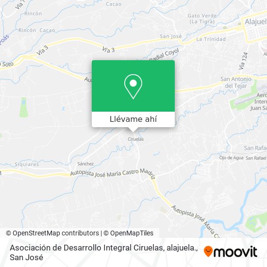 Mapa de Asociación de Desarrollo Integral Ciruelas, alajuela.