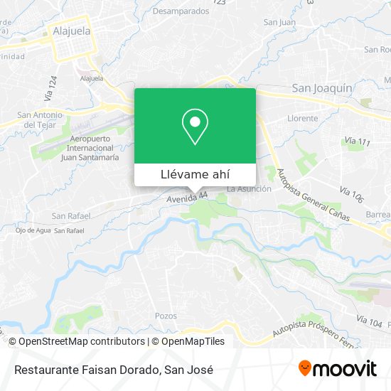 Mapa de Restaurante Faisan Dorado