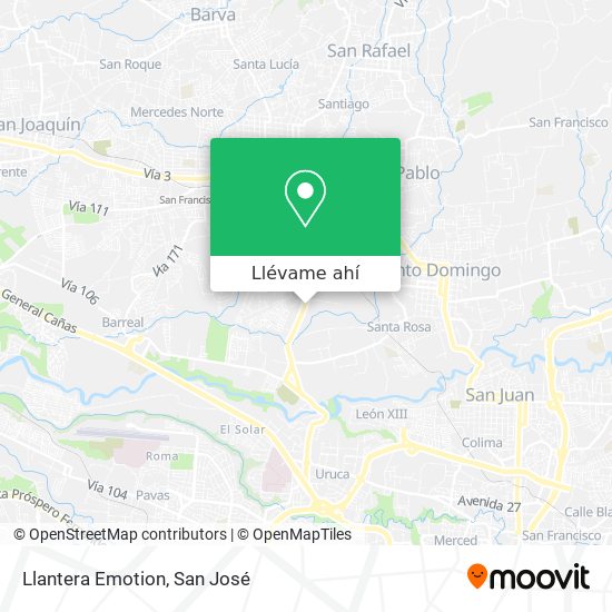 Mapa de Llantera Emotion