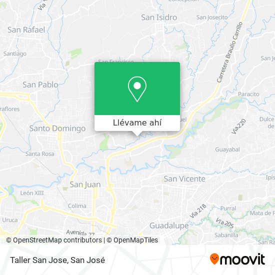 Mapa de Taller San Jose