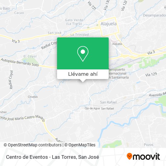 Mapa de Centro de Eventos - Las Torres