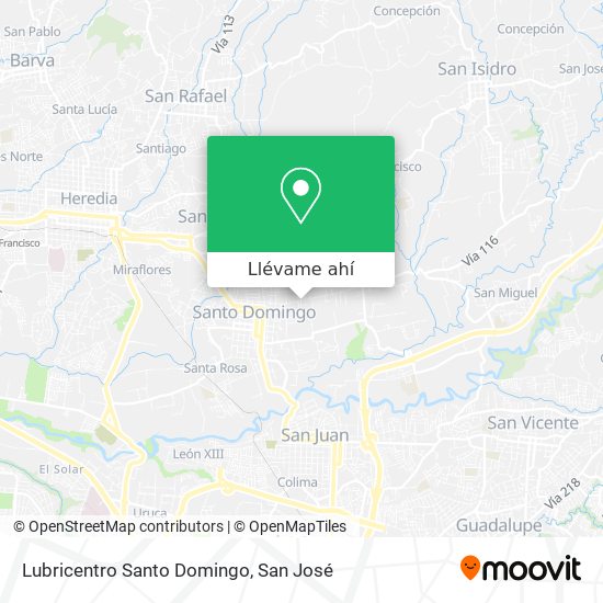 Mapa de Lubricentro Santo Domingo