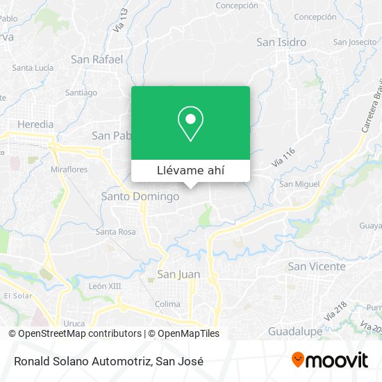 Mapa de Ronald Solano Automotriz