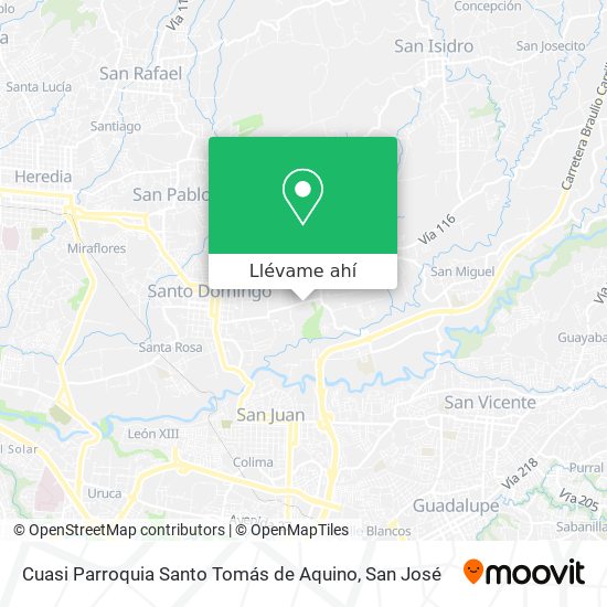 Mapa de Cuasi Parroquia Santo Tomás de Aquino
