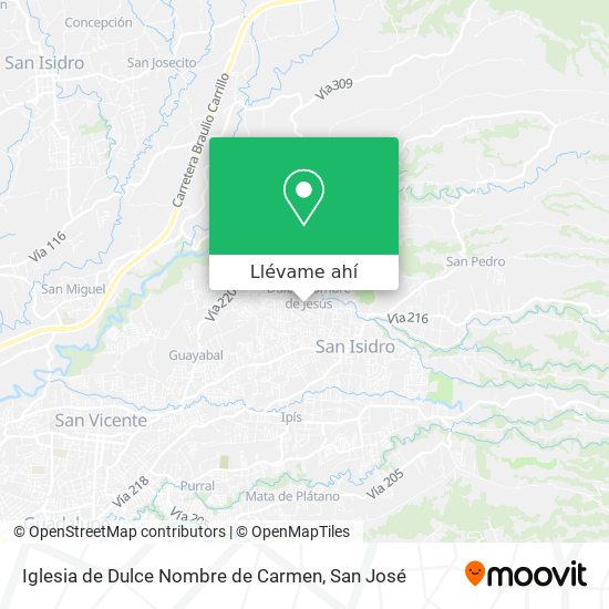 Mapa de Iglesia de Dulce Nombre de Carmen