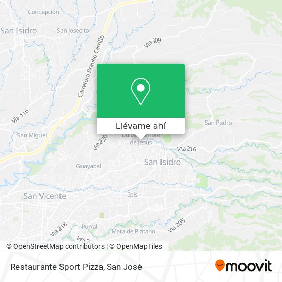 Mapa de Restaurante Sport Pizza