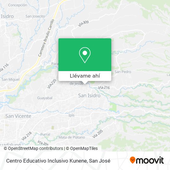 Mapa de Centro Educativo Inclusivo Kunene