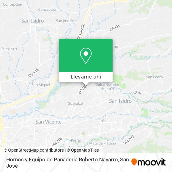 Mapa de Hornos y Equipo de Panaderia Roberto Navarro