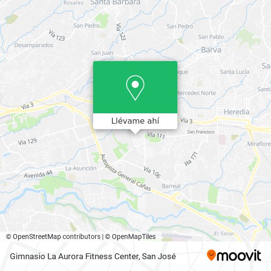 Mapa de Gimnasio La Aurora Fitness Center