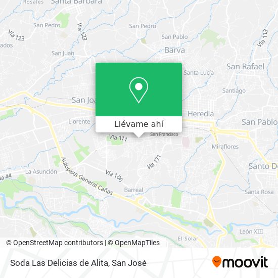 Mapa de Soda Las Delicias de Alita