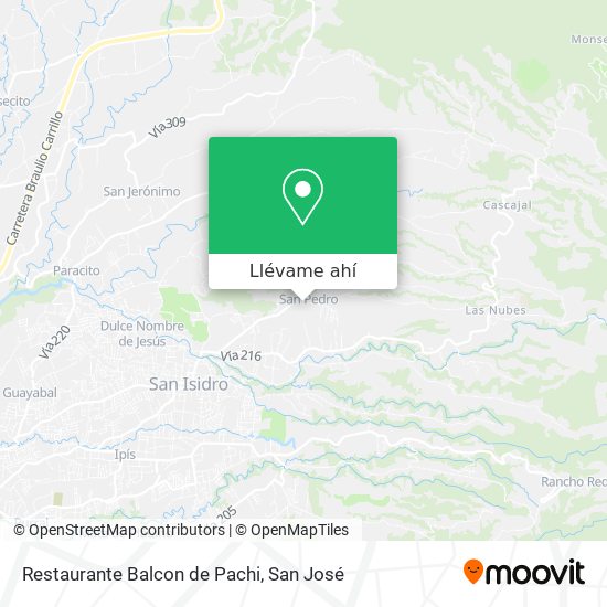 Mapa de Restaurante Balcon de Pachi