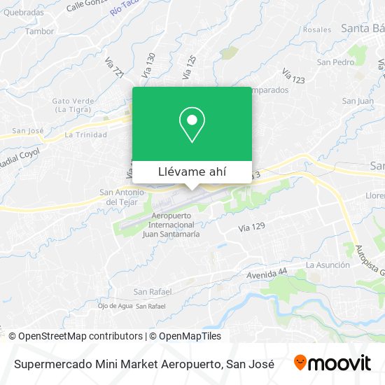 Mapa de Supermercado Mini Market Aeropuerto