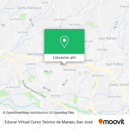 Mapa de Educar Virtual Curso Teórico de Manejo