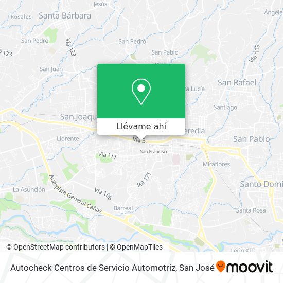 Mapa de Autocheck Centros de Servicio Automotriz