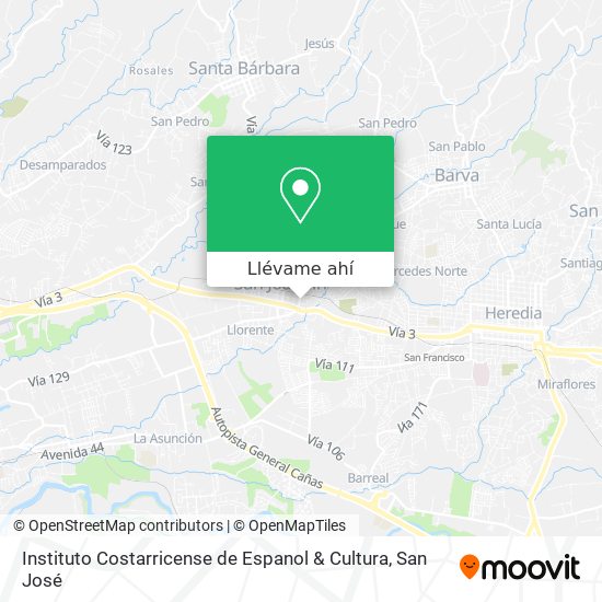 Mapa de Instituto Costarricense de Espanol & Cultura