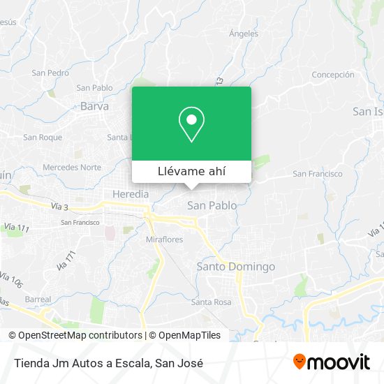 Mapa de Tienda Jm Autos a Escala