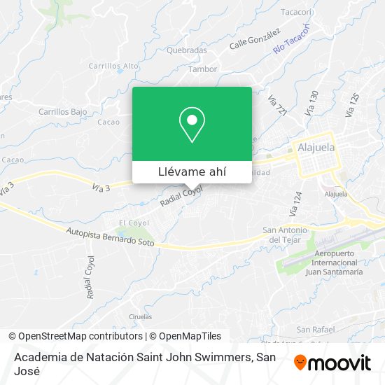 Mapa de Academia de Natación Saint John Swimmers