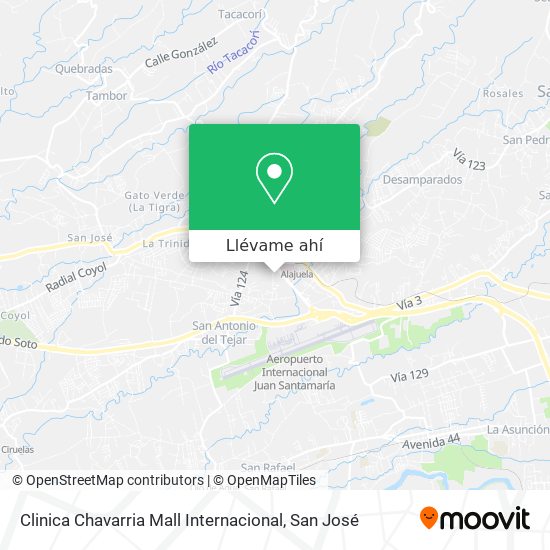 Mapa de Clinica Chavarria Mall Internacional