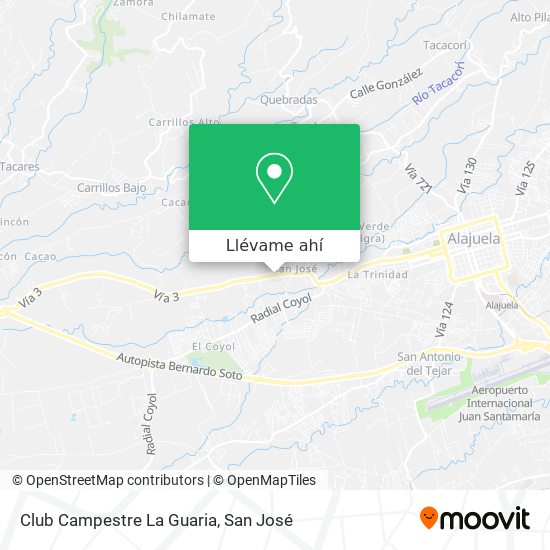 Mapa de Club Campestre La Guaria