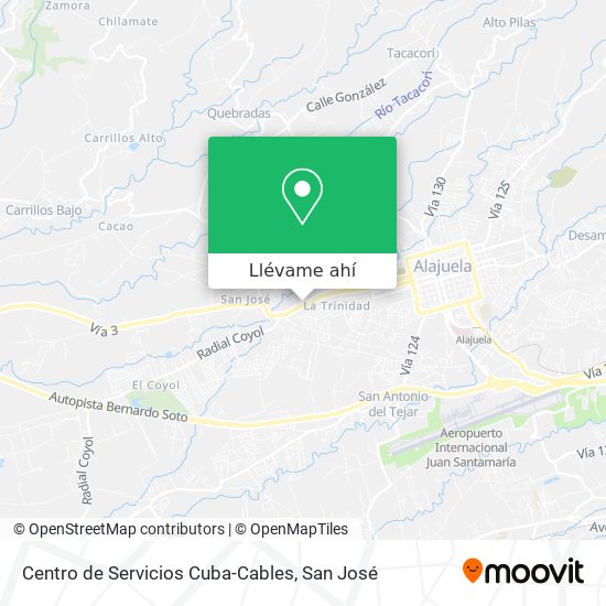 Mapa de Centro de Servicios Cuba-Cables