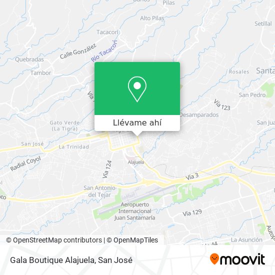 Mapa de Gala Boutique Alajuela