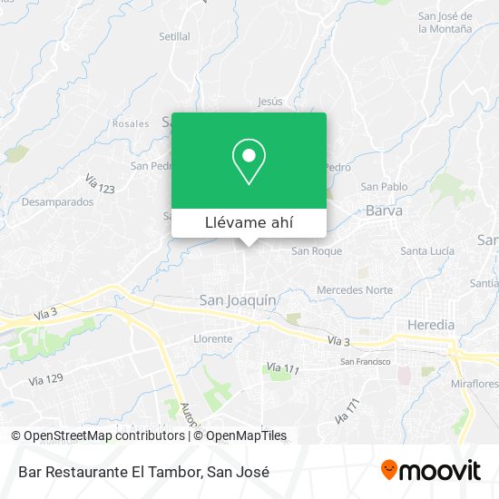 Mapa de Bar Restaurante El Tambor