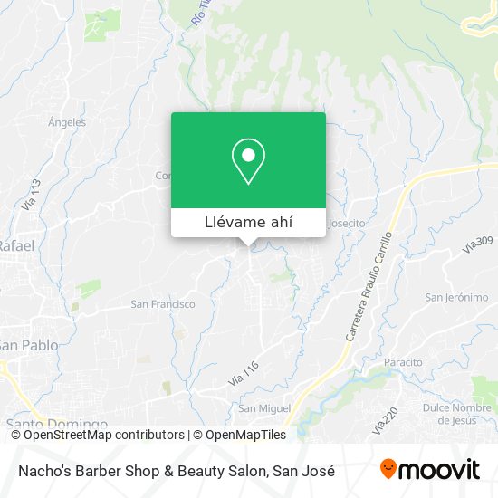 Mapa de Nacho's Barber Shop & Beauty Salon