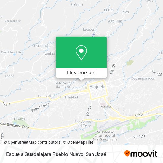 Mapa de Escuela Guadalajara Pueblo Nuevo