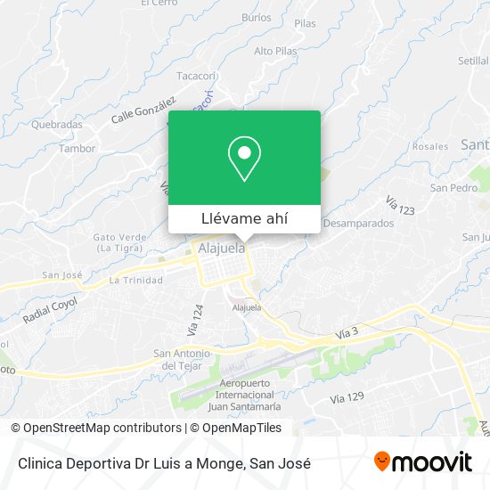 Mapa de Clinica Deportiva Dr Luis a Monge