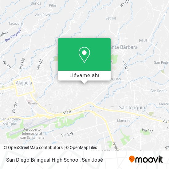 Mapa de San Diego Bilingual High School
