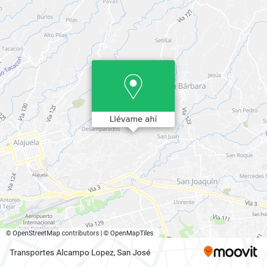 Mapa de Transportes Alcampo Lopez