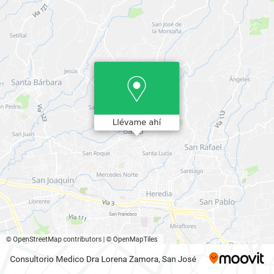 Mapa de Consultorio Medico Dra Lorena Zamora