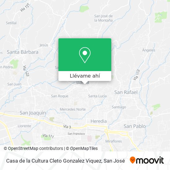 Mapa de Casa de la Cultura Cleto Gonzalez Viquez