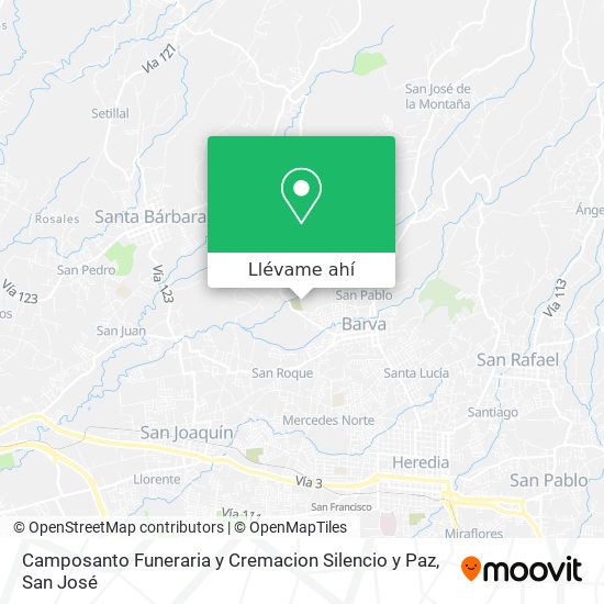 Mapa de Camposanto Funeraria y Cremacion Silencio y Paz